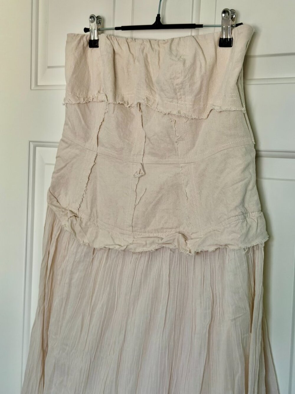 Free People Free-Est Milan Midi Dress Ivory Strapless Corset Medium - Picture 3 of 8